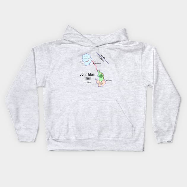 John Muir Trail Kids Hoodie by numpdog